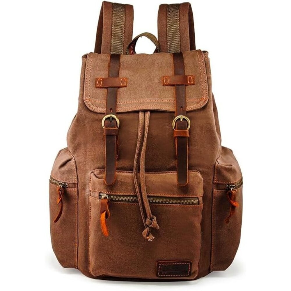 Women's Coffee 15 Inch Laptop Bag Travel Hiking Camping Imported Backpack